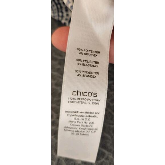 Chicos 3 Wide Leg Pull On Pants Palazzo Stretch Mulitcolor Multi-pattern XL NWT - Picture 9 of 11